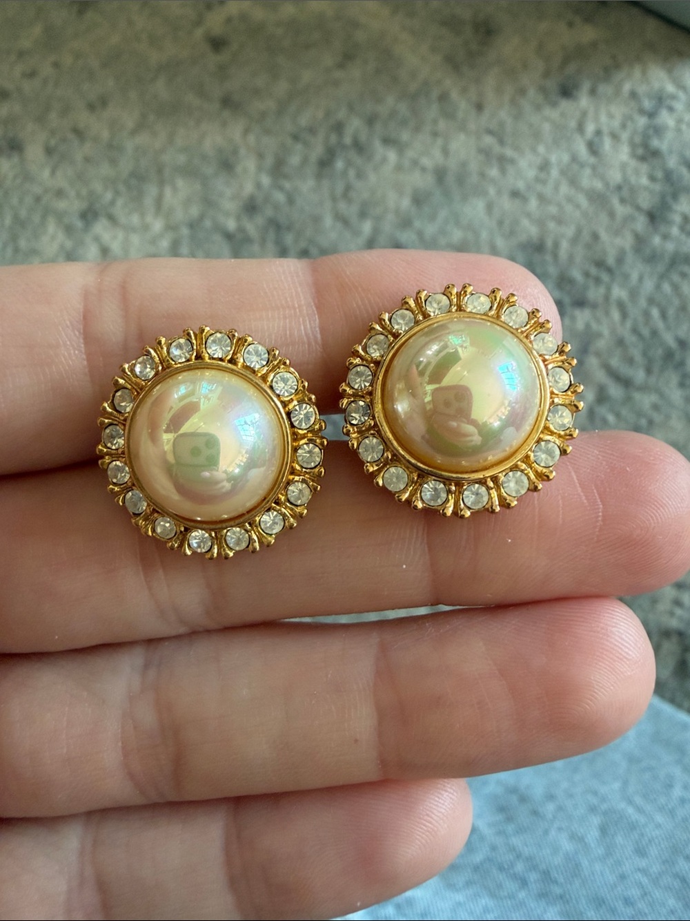 Costume Pearl Earrings by Roman
